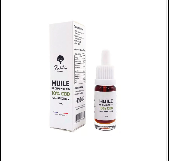 Huile CBD 10% Full Spectrum – Nobilis (10 ml)