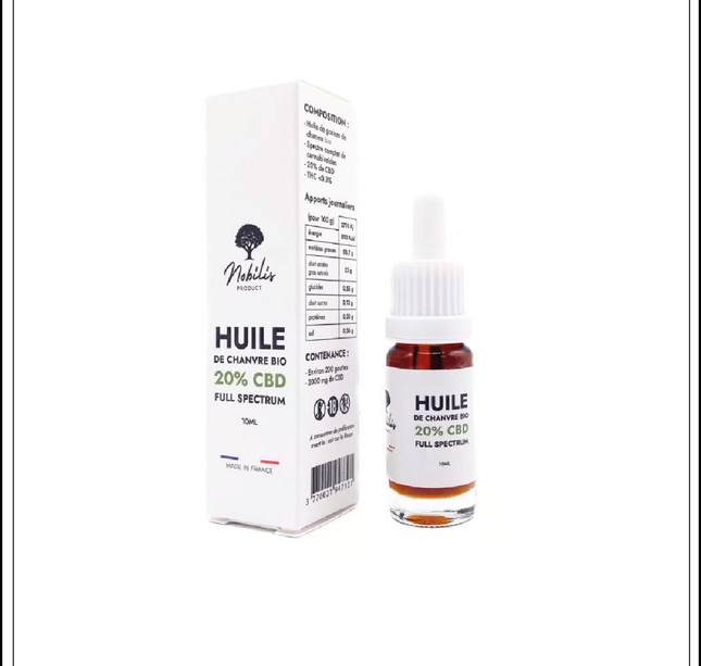 Huile CBD 20% Full Spectrum – Nobilis (10 ml)
