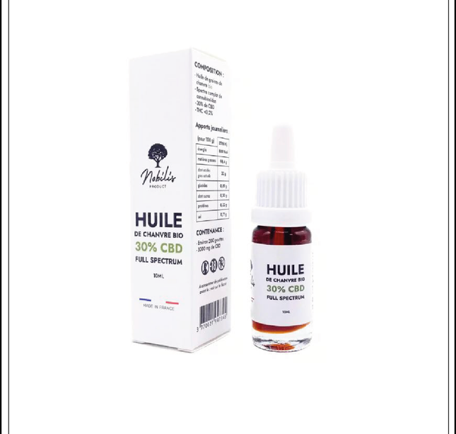 Huile CBD 30% Full Spectrum – Nobilis (10 ml)