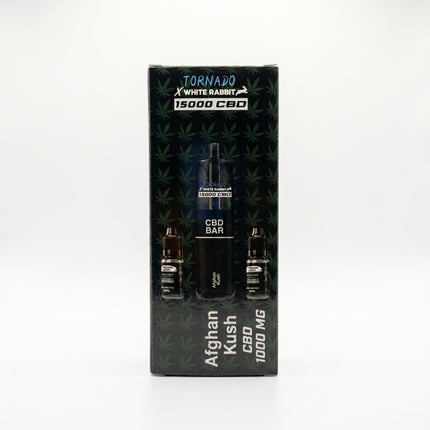 PUFF TORNADO X WHITE RABBIT CBD 1000MG AFGHAN KUSH 15000 PUFFS