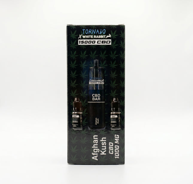 PUFF TORNADO X WHITE RABBIT CBD 1000MG AFGHAN KUSH 15000 PUFFS