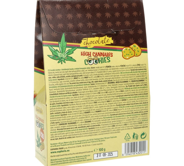 Biscuits au cannabis Euphoria High au chocolat CBD (100 g)