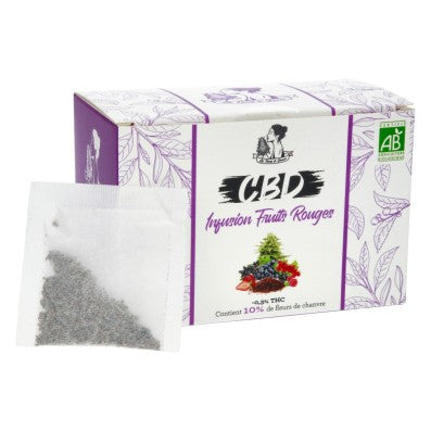 INFUSION CBD LES FLEURS DE JEANNE FRUITS ROUGES 20 SACHETS 36G