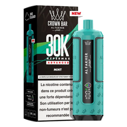 Puff 30K Al Fakher Crown Bar Hypermax – Mint