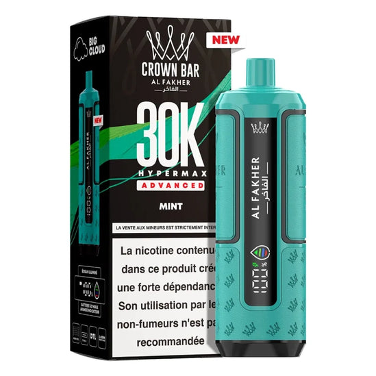 Puff 30K Al Fakher Crown Bar Hypermax – Mint