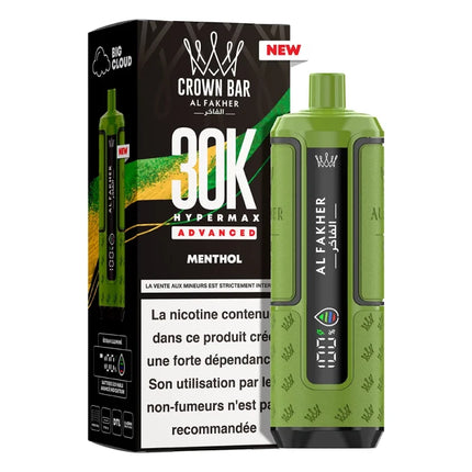 Puff Al Fakher 30K HyperMax Crown Bar – Menthol